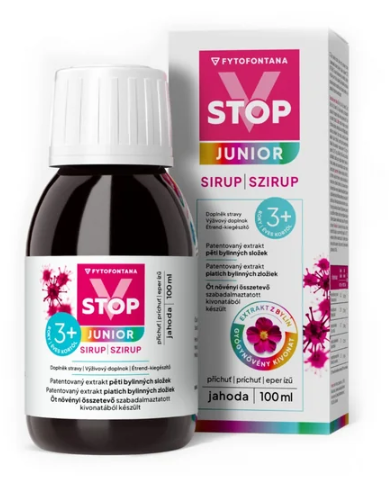 Fytofontana V-STOP Junior 3r+ jahoda—sirup 100 ml