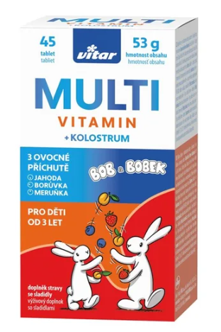 Vitar Kids Multivitamin + Kolostrum—45 tablet