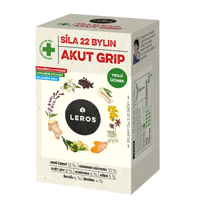LEROS Síla 22 bylin akut grip 20x2.5g