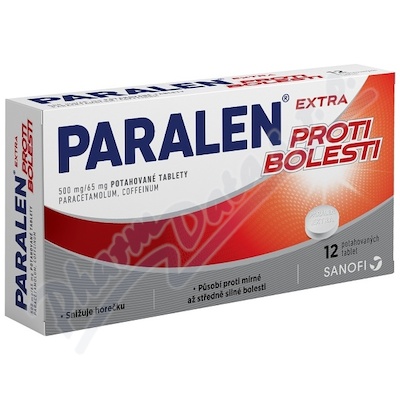 Paralen Extra proti bolesti 500mg/65mg—12 tablet