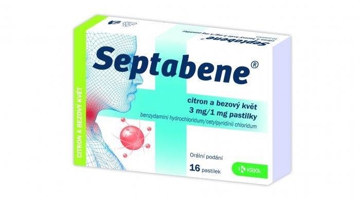 Septabene Citrón a Bezový květ 3mg/1mg—16 pastilek