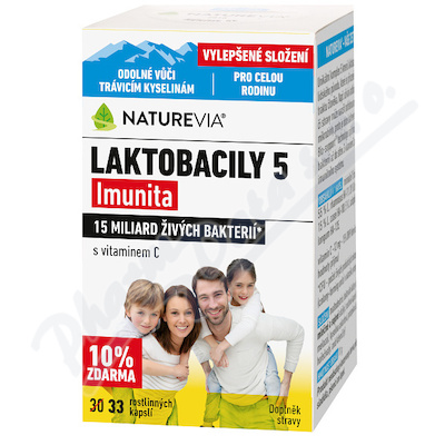 Swiss NatureVia Laktobacily 5 Imunita 33 kapslí