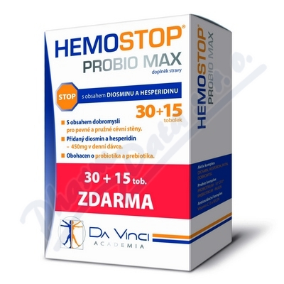 Hemostop Probio Max Da Vinci Academia—30 + 15 tobolek