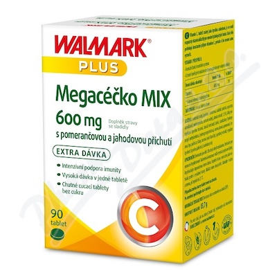 Walmark Megacéčko Mix Vitamín C 600mg—90 tablet
