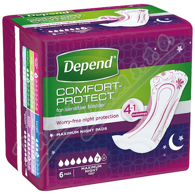 Vložky Absorpční Depend Maximum 953ml—inkontinenční vložky 6 kusů