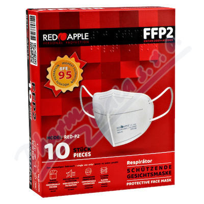 Respirátor FFP2 NR Red Apple 5-vrstvý 10 ks