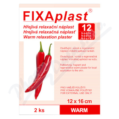 FIXAplast kapsaicin.hřejivá nápl.Warm—12x 16cm, 2ks