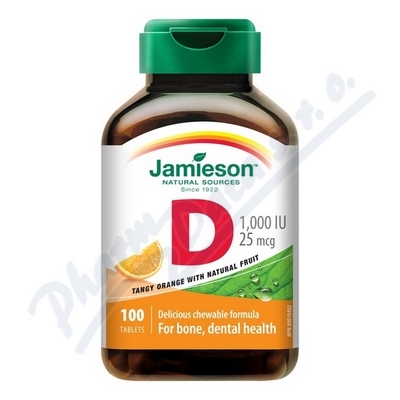 Jamieson Vitamin D3 1000 IU pomeranč—100 cucacích tablet