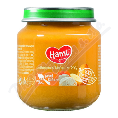 Hami příkrm zelenina s kuřecími prsy—125 g od 4. měsíce