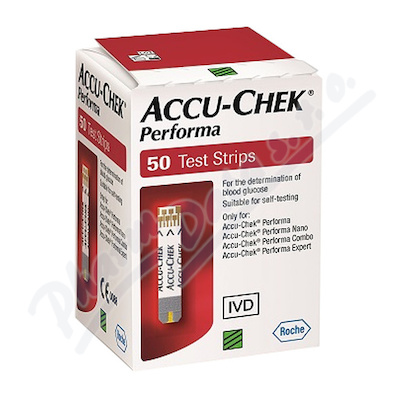 Accu-Chek Performa testovací proužky—50 ks, měření glukózy