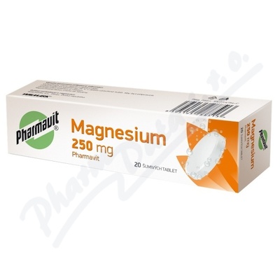 Magnesium/vitamin C 250mg Pharmavit—20 šumivých tablet