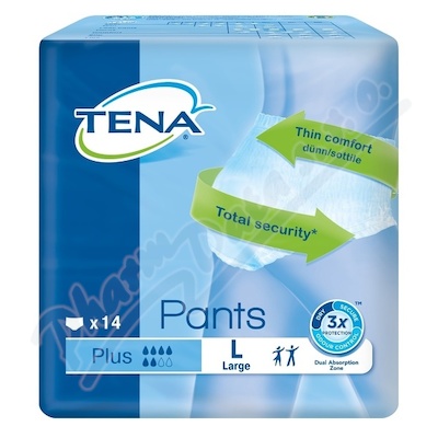 Kalhotky absorpční Tena Pants Plus—boky 100 - 135 cm, savost 1440 ml, 10 ks