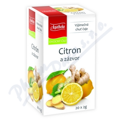 Apotheke Citron+zázvor s lípou čaj—nálevové sáčky 20x2 g