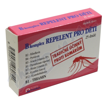 Rosen B-komplex Repelent pro Děti 25 dražé—AKCE - expirace 5/25 (5 ks k objednání)
