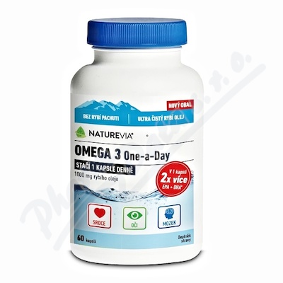 Swiss NatuteVia Omega 3 One a Day—60 kapslí