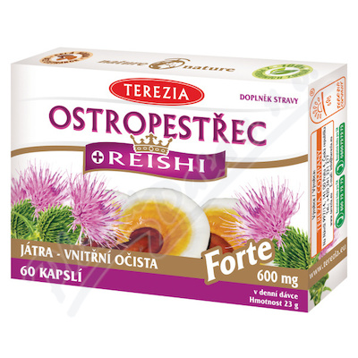 Terezia Ostropestřec+Reishi Forte—60 kapslí