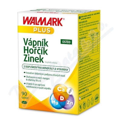 Walmark Vápník Hořčík Zinek Osteo—90 tablet