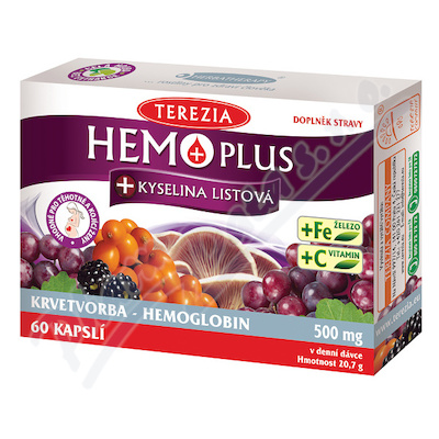 Terezia Hemoplus+kyselina listová 60 kapslí