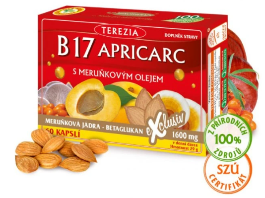 B17 Apricars s meruňkovým olejem—60 kapslí