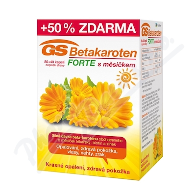 GS Betakaroten Forte s měsíčkem—80 plus 40 kapslí