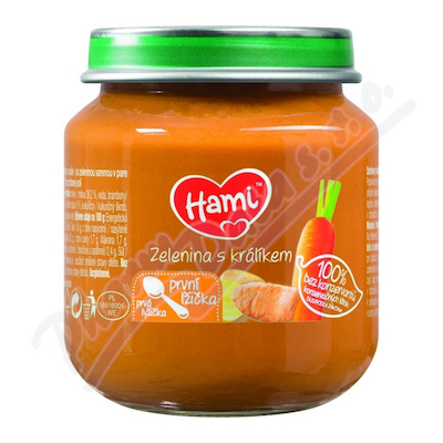 Hami příkrm Zelenina s králíkem—125 g od 4.měsíce