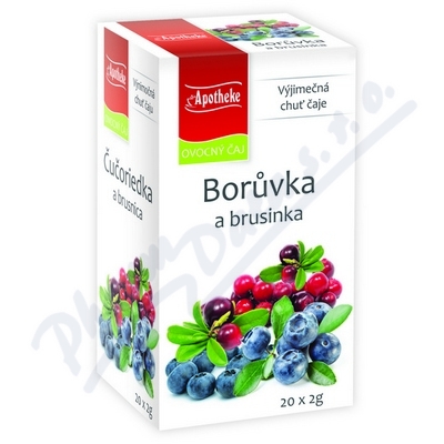 Apotheke Borůvka a brusinka čaj—nálevové sáčky 20x2 g