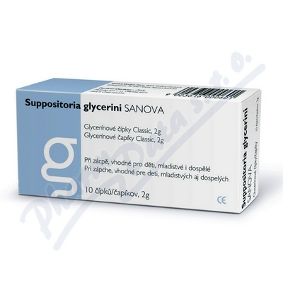 Glycerinové čípky Sanova Klasik—10 x 2g