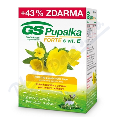 GS Pupalka Forte s vitaminem E—100 kapslí