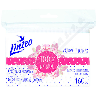 Vatové tyčinky papírové Linteo—160 ks