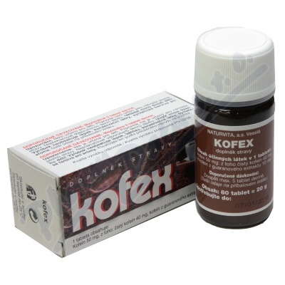 Kofex přírodní kofein+guarana 80 tablet