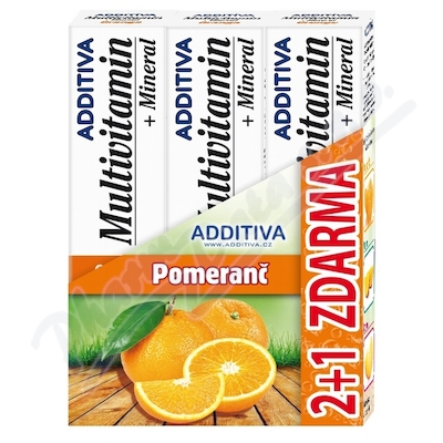 Sada Additiva MM 2+1 pomeranč—šumivé tablety 30x20ks