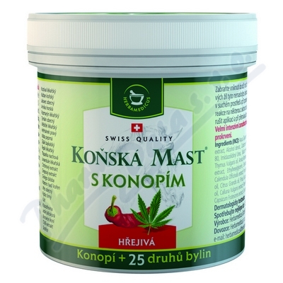 Koňská mast s konopím hřejivá—250 ml