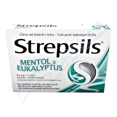 Strepsils Mentol a eukalyptus—24 pastilek