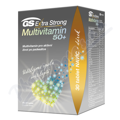 GS Extra Strong Multivit.50+—120 tablet + dárek