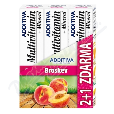 Sada Additiva MM 2+1 broskev—šumivé tablety 30x20ks
