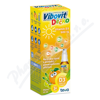 Vibovit Déčko vit.D3 500I.U.—sprej 10 ml