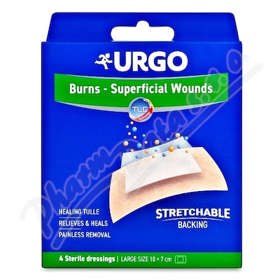 Urgo Burns Popáleniny 5x7cm—lipidokoloidní náplast 6 ks