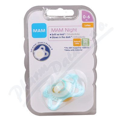 MAM Dudlík Night 0-6m latex—1 ks