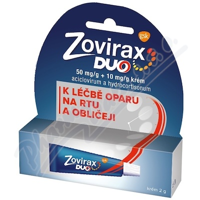 Zovirax Duo 50mg/g + 10mg/g—krém na opary 2 g