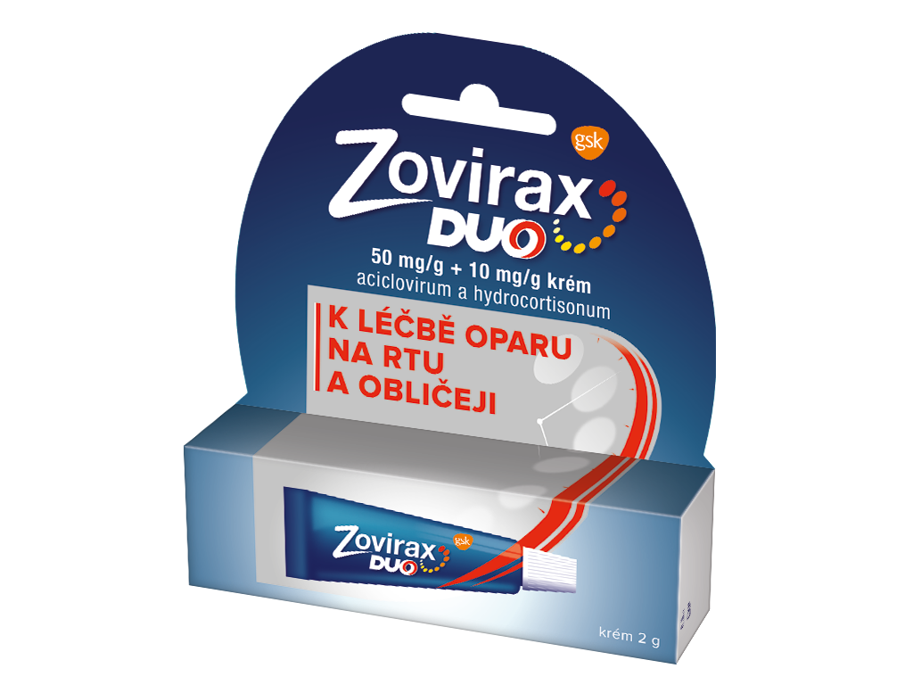 Zovirax Duo 50mg/g + 10mg/g krém na opary 2 g