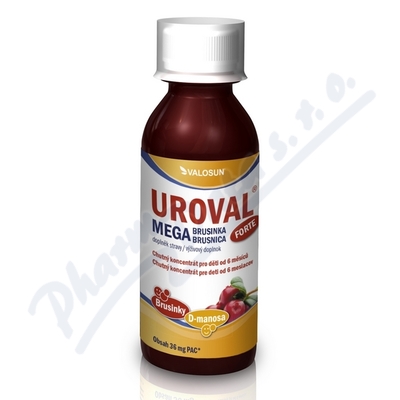 Uroval MEGA BRUSINKA Forte—sirup 200 ml