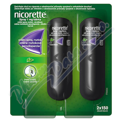 Nicorette Spray 1 mg/dávka—ústní sprej 2 x 13,2 ml