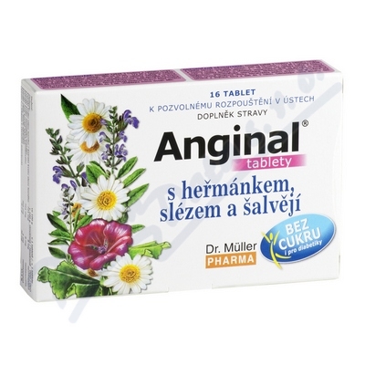 Anginal s heřmánkem+slézem—16 tablel