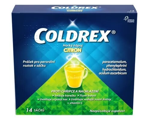 Coldrex Horký nápoj Citron—14 sáčků