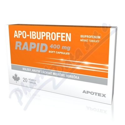 APO-Ibuprofen Rapid 400mg 20 měkkých tobolek