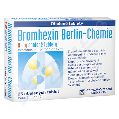 Bromhexin 8 Berlin-Chemie—25 x 8 mg