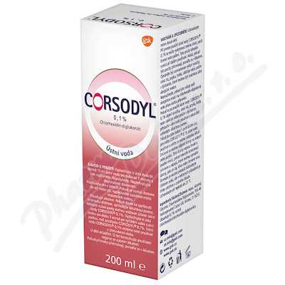 Corsodyl Ústní voda 0.1% 200 ml