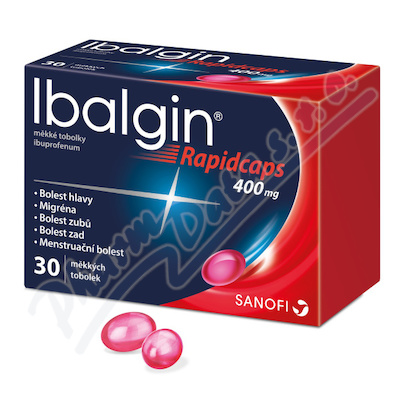 Ibalgin Rapidcaps 400 mg—30 měkkých tobolek