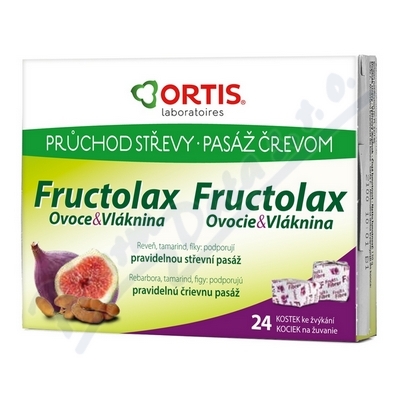 Fructolax Ovoce&Vláknina 24 žvýkacích kostek