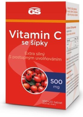 GS Vitamin C500 + šípky 100 + 20 tablet